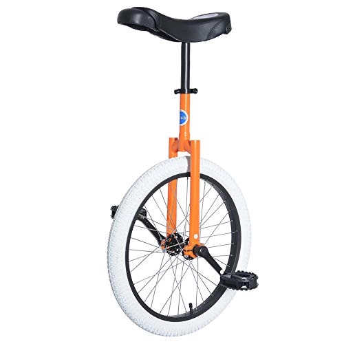 Unicycles : Unicycle.com Unisex's 20" Club Freestyle Unicycle - Orange with White Tyre