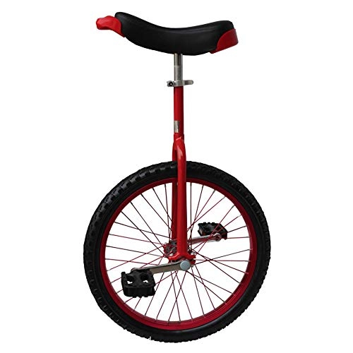 Unicycles : Unicycle, Competitive Single Wheel Bicycle Aluminum Alloy Rim Balance Cycling Exercise for Kids Beginners Suitable Height 110-125CM / 14 inches / red