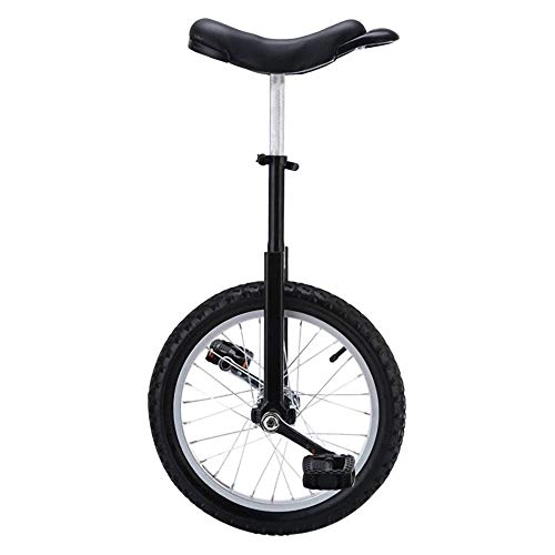 Unicycles : Unicycle, Competitive Single Wheel Bicycle Aluminum Alloy Rim Balance Cycling Exercise for Kids Beginners Suitable Height 135-165CM / 18 inches / Black