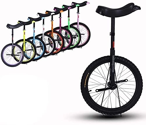 Unicycles : Unicycle for Adult Kids 16 / 18 / 20 Inch Wheel Unisex Unicycle Heavy Duty Steel Frame And Alloy Rim, For Kid's / Adult's, Best Birthday Gift, 8 Colors Optional ( Color : Black , Size : 16 Inch Wheel )