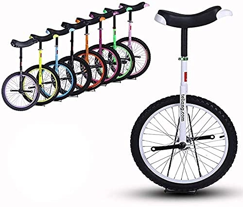 Unicycles : Unicycle for Adult Kids 18" Inch Wheel Unicycle Leakproof Butyl Tire Wheel Cycling Outdoor Sports Fitness Exercise Health For Kids Beginners 8 Colors Optional (Color : Red Size : 18 Inch Wheel) (Wh