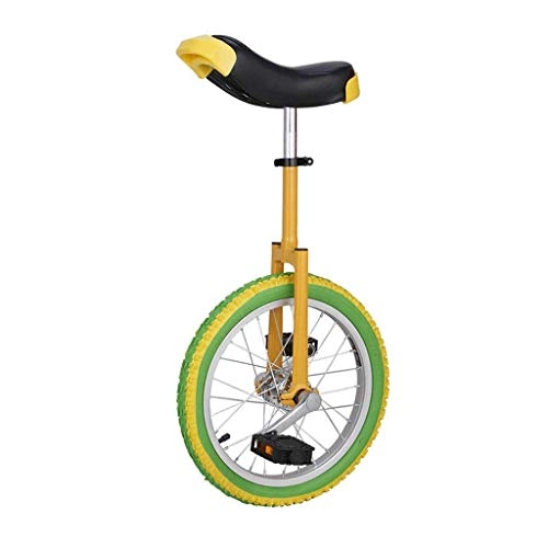 Unicycles : Unicycle For Kids Adults, Unicycles 16 Inches Wheel Non-slip Skid Mountain Tire, Adjustable Seat Height, Single Acrobatic Car, Balance Road Bike Cycling Sports Unisex Beginner Teen Uni-Cycle