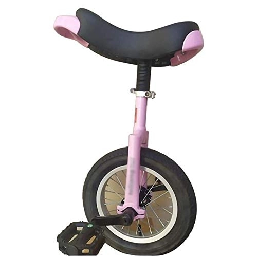 Unicycles : Unicycle Small Unicycle 12 Inch, Pink Blue Uni Cycle For Boys / Girls / Beginner Outdoor Sports, Best Birthday (Color : Pink, Size : 12Inch Wheel)
