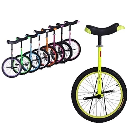 Unicycles : Unicycle Wheel Trainer Unicycle Yellow, Skidproof Mountain Tire Balance Cycling Exercise For Unisex Adult / Big Kids / Mom / Dad (Size : 14Inch)