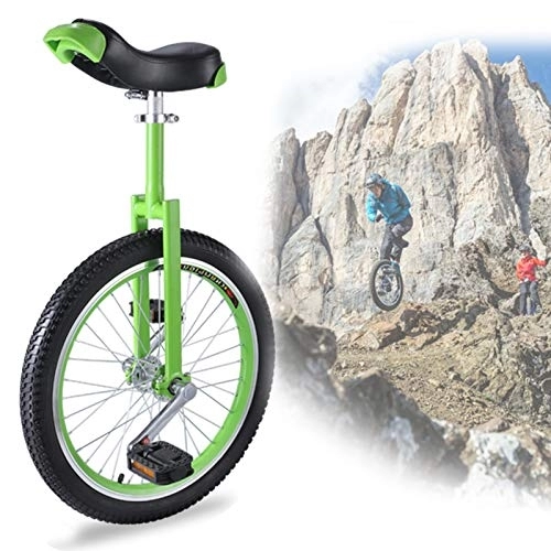 Unicycles : Unicycle Young Adults Balance Bicycle Unicycle With Ergonomical Design Saddle, For Weight Loss / Puzzle To Enhance / Physical Fitness, Green (Size : 18Inch Wheel)