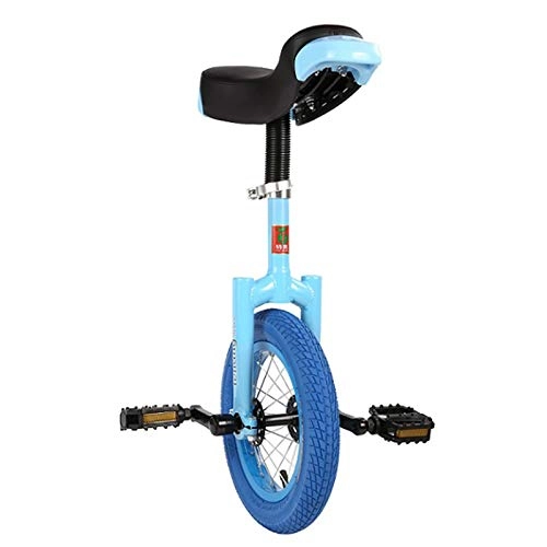 Unicycles : Unicycles Blue 12in Wheel Boys Kids with Alloy Rim, Balance Cycling Bikes, Sons / Grandsons Birthday Gifts, Adjustable Seat (Size : 12" × 2.125" Tire)