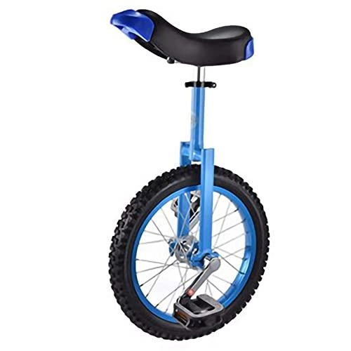 Unicycles : Unicycles For Adults 16 Inch Standard Flat Shoulder Forklift Wheel Trainer With Unicycles Stand Colored Tires (Color : Yellow, Size : 16Inch) Durable (Blue 16inch)