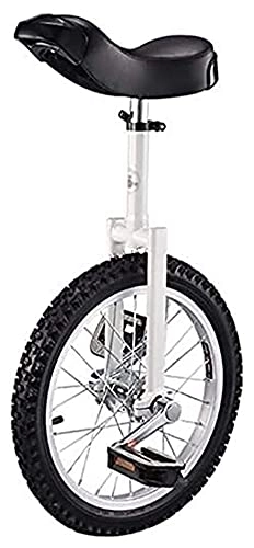 Unicycles : Unicycles for Adults Kids, 16 / 18 / 20 Inch Unisex Bike, Single Round Children's Adult Adjustable Height Balance Cycling Exercise (Size : 18 Inch)
