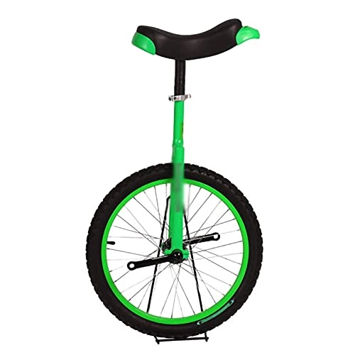 Unicycles : Unicycles For Adults Kids 18 Inch Unicycles Cycle Wheel Bike For Men Teens Boy Rider，Green (Color : Green, Size : 18Inch) Durable