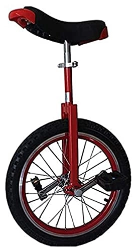 Unicycles : Unicycles for Adults Kids, 18 Inches With Height-adjustable Seat Wheel, Strong And Durable Adult's Trainer, Quick Release Exercise Bike Bicycle ( Size : 18 inch red )