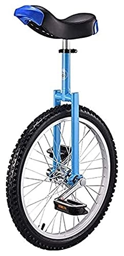 Unicycles : Unicycles for Adults Kids, 20 Inch Bike Wheel For Adults Teenagers Beginner, High-Strength Manganese Steel Fork, Adjustable Seat, Load-bearing 150kg / 330 Lb ( Color : Blue )