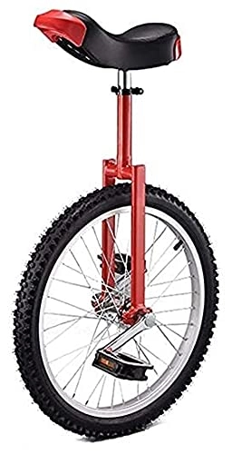 Unicycles : Unicycles for Adults Kids, 20 Inch Wheel For Beginner Teen Girls Boys Balance Bike, High-Strength Manganese Steel Fork, Aluminum Alloy Buckle, Non-Slip Tires, Seat Adjustable ( Color : Red )