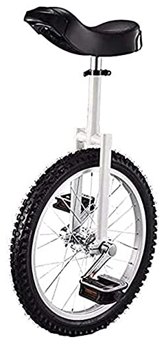 Unicycles : Unicycles for Adults Kids Beginner 16 / 18 Inch Wheel, HighStrength Manganese Steel Fork, Adjustable Seat, Skidproof Butyl Mountain Tire Balance Cycling Exercise Bike Bicycle Unic