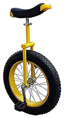 Unicycles : Unicycles for Adults Kids Beginner Teen, 20 24 Inch Wheel, Comfy Saddle Seat, Steel Fork Frame Rubber Mountain Tire, For Unisex Cycling Sports Outdo Ride (Size : 20 Inch)