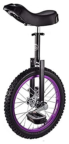Unicycles : Unicycles Height Adjustable Trainer, 16 Inch Kids, Bike Wheel For Beginners, Great For Your Daughter / Son, Girl, Boy Birthday Gift (Color : Red) (Color : Purple)