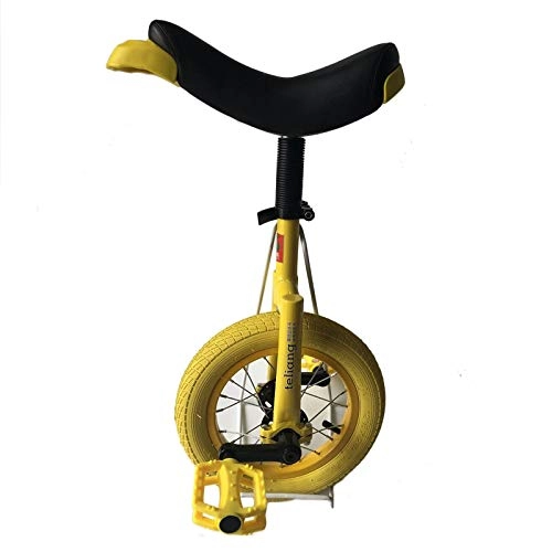 Unicycles : Unicycles Little Children (5 Year Old) Unisex 12inch Wheel, Kids Starter Beginner Uni-Cycle for Self Balancing Exercise, 4 Colors Optional (Color : Yellow, Size : 12" × 2.125" Tire)