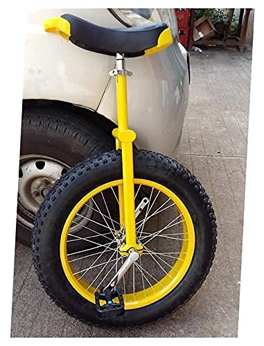 Unicycles : Unicycles Unisex, 20 / 24 Inch Wheel For Kids Adults Beginner Teen, Comfy Saddle Seat Steel Fork Frame Rubber Mountain Tire For Unisex Cycling Balance Bike (Size : 20 Inch)