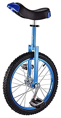 Unicycles : Unicycles Unisex Bike, 18 Inch Wheel Kids For 10 / 12 / 13 / 14 / 15 Year Old Children, Adjustable Height Seat, Great For Your Daughter / Son, Girl, Boy Birthday Gift (Color : Blue)
