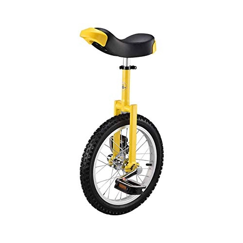 Unicycles : WALLPU Unicycles, Single-wheel Balance Bikes for Children and Adults 16 Inches, 18 Inches, 20 Inches, 24 Inches, 20inch-Yellow