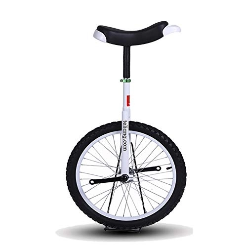 Unicycles : Wheel Trainer Unicycle 16" / 18" Excellent Unicycles Balance Bike for Kids / Boys / Girls, Larger 20" / 24" Freestyle Cycle Unicycle for Adults / Man / Woman, Best Birthday Gift (White 24 Inch Wheel)