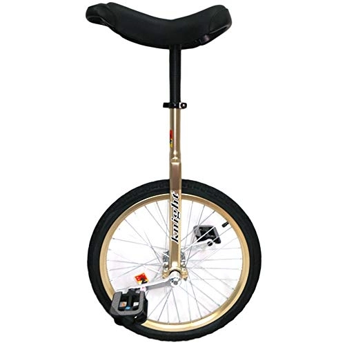 Unicycles : Wheel Trainer Unicycle 24 Inch Big Unicycles for Adults Kids(Height Form 160-195cm) - Uni Cycle, One Wheel Bike for Men Woman Teens Boy Rider, Best Birthday Gift (Gold 24 Inch Wheel)