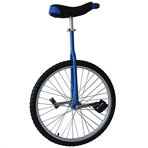 Unicycles : Wheel Trainer Unicycle Large 24 Inch Unicycle for Adult / Big Kids / Men / Women, Female / Male Unicycle with Alloy Rim, User Tall than 175cm, Best Birthday Gift (Blue 24 Inch Wheel)