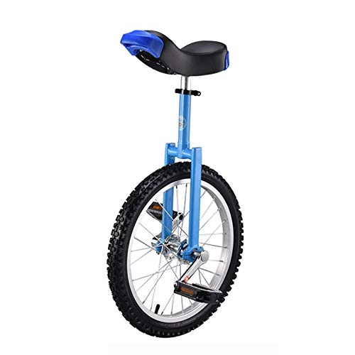Unicycles : Wheel Unicycle, Butyl Tire Wheel Cycling 20 Inch Bike Free Standing Adjustable Seat Adults Kids Fitness Mute Bearing Wheel Unicycle -D-18inch