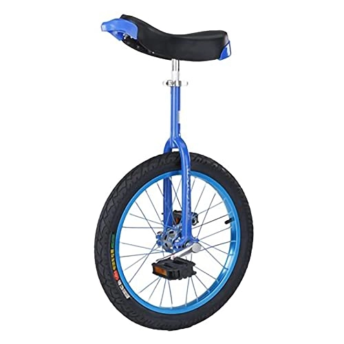 Unicycles : Wheel Unicycle Mountain Tire Cycling Self Balancing Exercise Cycling Outdoor Sports Fitness Exercise (Color : Blue, Size : 18Inch) Durable (Blue 16inch)