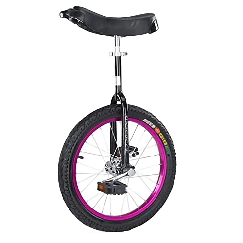 Unicycles : Wheel Unicycle Mountain Tire Cycling Self Balancing Exercise Cycling Outdoor Sports Fitness Exercise (Color : Blue, Size : 18Inch) Durable (Purple 24inch)