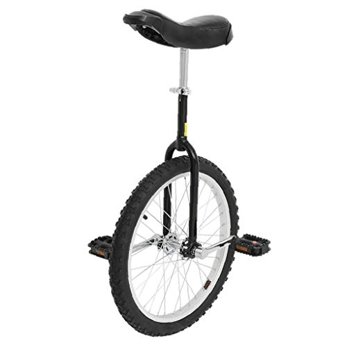Unicycles : Wheel Unicycle with Aluminum Alloy Rim Black 20 Inch Sports Accessories