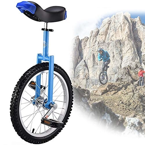 Unicycles : WHR-HARP 18 Inch Unicycles for Adults, Non-Slip Wheels Unicycle, Mountain Tires Riding Self-Balance Exercise Balance Bike Riding Outdoor Sports Fitness Exercise, Blue