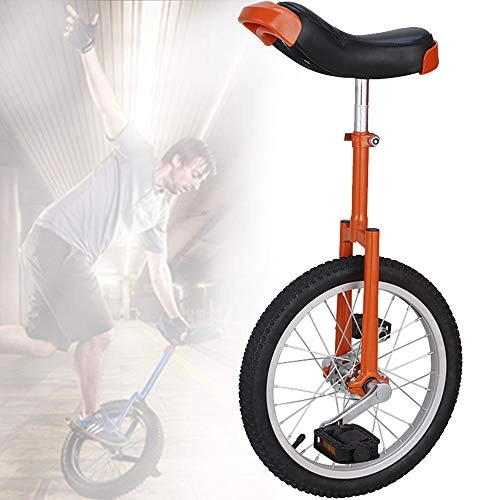 Unicycles : WHR-HARP 20 Inch Non-Slip Wheel Single Wheel Bicycle, with Alloy Rim Extra Thick Tire, Adjustable Seat, for Outdoor Sports Fitness Exercise Health, Red