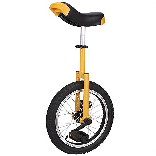 Unicycles : WHR-HARP 20 Inch Non-Slip Wheel Single Wheel Bicycle, with Alloy Rim Extra Thick Tire, Adjustable Seat, for Outdoor Sports Fitness Exercise Health, Yellow
