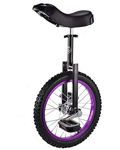 Unicycles : WXX 16 Inch Children's Unicycle 40.5 Cm Non-Slip Butyl Mountain Balance Unicycle Exercise Bike Suitable for Outdoor Sports, Purple