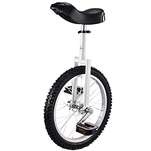 Unicycles : Y DWAYNE Skid Wheel Unicycle Bike Mountain Tire Cycling Self Balancing Exercise Balance Cycling Bikes Outdoor Sports Fitness Exercise, 16inch white