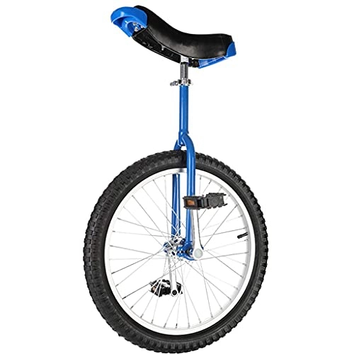 Unicycles : Y DWAYNE Unicycle Bicycle, with Non-Slip Pedals And Alloy Brackets, Cycling Sports Outdoor Fitness, for Adult Beginner Trainer, Blue, 20 inches