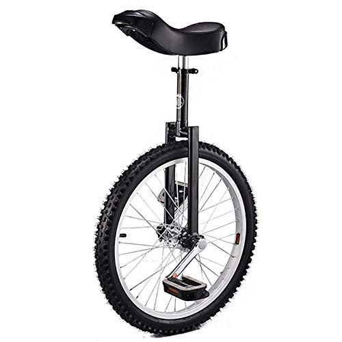 Unicycles : YQG Uni CycleUnicycle 20 Inch - Skid Proof Wheel Unicycle Bike Leakproof Butyl Tire Wheel Cycling Exercise - Unicycles for Adults Kids Men Teens Boy, Black
