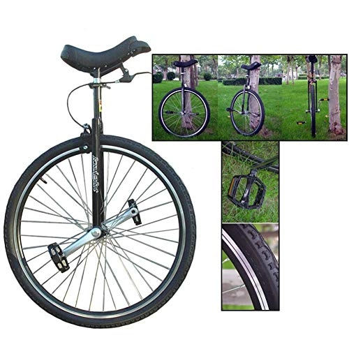 Unicycles : YUHT Big Unicycle for Unisex Adult / Big Kids / Mom / Dad / Tall People Height From 160-195cm (63"-77"), 28 Inch Wheel, Load 150kg / 330Lbs (Color : Black, Size : 28 inch) Unicycle