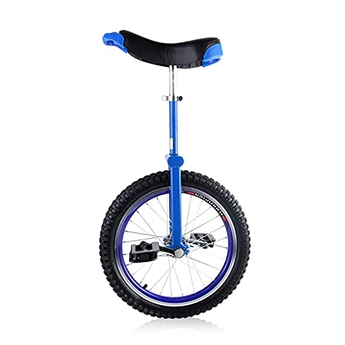 Unicycles : YVX Blue Unicycle for Kids / Adults Boy, 16" / 18" / 20" / 24" Leakproof Butyl Tire Wheel, for Cycling Outdoor Sports Fitness Exercise Health (Size : 20"(50cm)