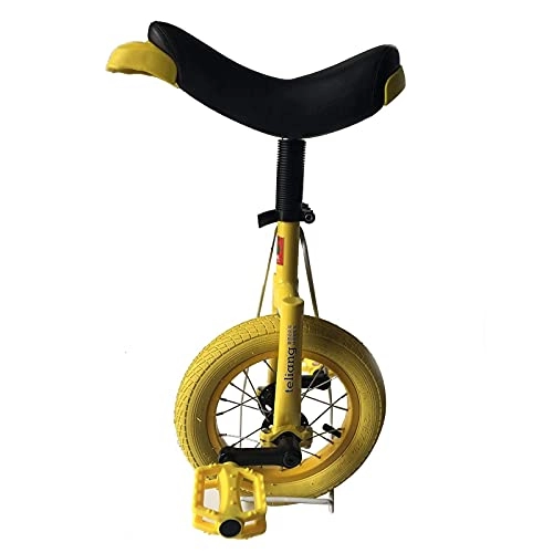 Unicycles : ywewsq 12inch Kid Unicycle for Boys, Girls, Mountain Skid Proof Wheel, For Beginners Fitness Exercise, Balance Cycling Bikes with Alloy Rim, for Height 70-115cm (Color : Yellow)