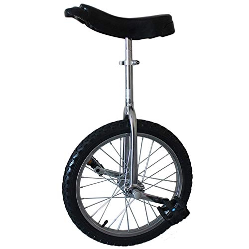 Unicycles : ywewsq 20 Inch Classic Chrome / Black Unicycle, Adjustable Outdoor Unicycle with Lightweight Aluminum Frame for Adult / Big Kids / Mom / Dad, Best Birthday Gift (Color : Silver, Size : 20 inch)