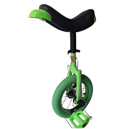 Unicycles : YYLL 12 Inch Unicycle Super Bright Bicycle Children Balance Bike for Outdoor Sports Fitness Exercise Health and Performance Programs (Color : Green, Size : 12inch)