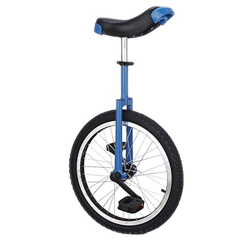 Unicycles : YYLL 18-Inch Wheel Unicycle Single-wheeled Bikes，Comfortable Seat with Handles on Front and Back，for Cycling Outdoor Sports Fitness Exercise (Color : Blue, Size : 18Inch)