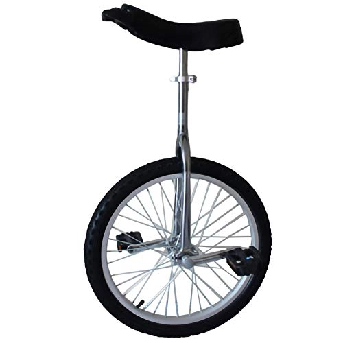 Unicycles : YYLL 20 Inch Unicycle Single-wheel Competitive Bicycle for Adult Exercise Bike Acrobatic Bike, Steel Ring Aluminum Alloy Ring Optional (Color : Aluminum ring, Size : 20Inch)