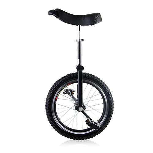 Unicycles : YYLL Black Unicycle Acrobatic Bicycle Balance Car Competitive Single Wheel Bicycle Adult Fitness Walking Tool for Men Teens Boy Rider (Color : Black, Size : 18Inch)