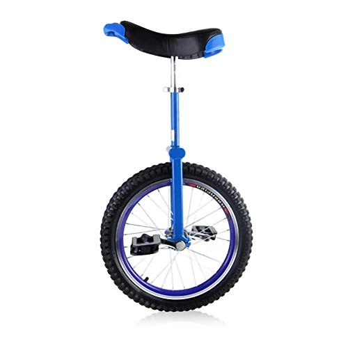 Unicycles : YYLL Unicycle Acrobatic Bicycle Balance Scooter Single-wheel Bicycle Adult for Outdoor Sports Fitness (Color : Blue, Size : 16inch)