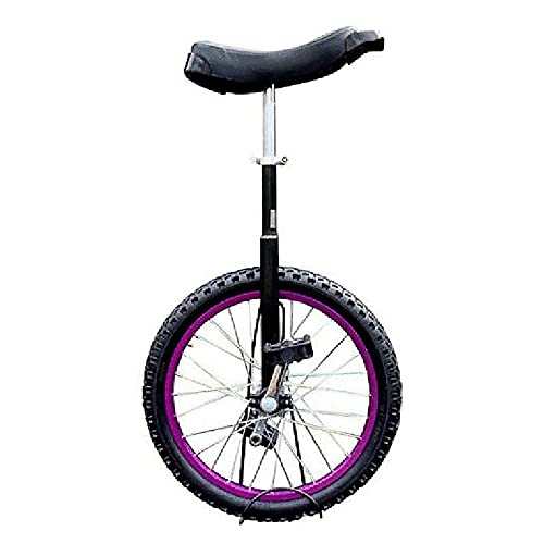 Unicycles : ZLI 20inch Unicycle for Adults / Beginners, 16inch Single Wheel Balance Cycling for Boys / Girls / Kids, Skidproof Butyl Tire, Adjustable Seat (Size : 16 Inch)
