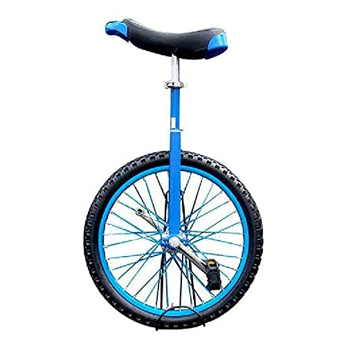 Unicycles : ZLI Blue Extra Large Outdoor Unicycles for Boy / Girls / Beginner - 24in / 18in Wheel, Manganese Steel Frame Uni-Cycle, Best Birthday Gift (Size : 18 Inch)