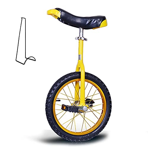 Unicycles : ZLI Heavy Duty Unicycles for Adults 16 / 18 / 20 Inch, Height 120-180cm People / Beginners Outdoor Balance Cycling, Easy to Assemble, Yellow (Size : 18 Inch)