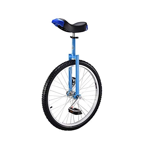 Unicycles : Znesd 24" Wheel Unicycle Leakproof Butyl Tire Wheel Cycling Outdoor Sports Fitness Exercise Health , Single wheel balance bicycle, travel, acrobatic car ( Color : Blue , Size : 24 inches )